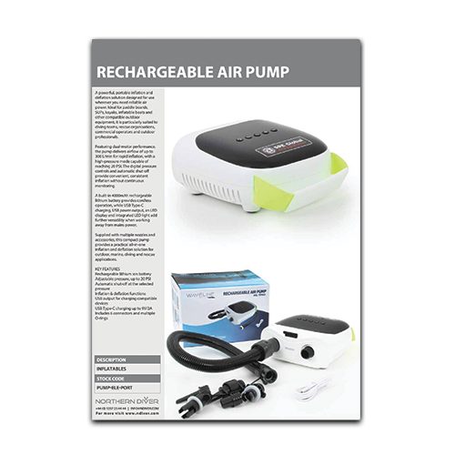 Rechargeable Air Pump Datasheet