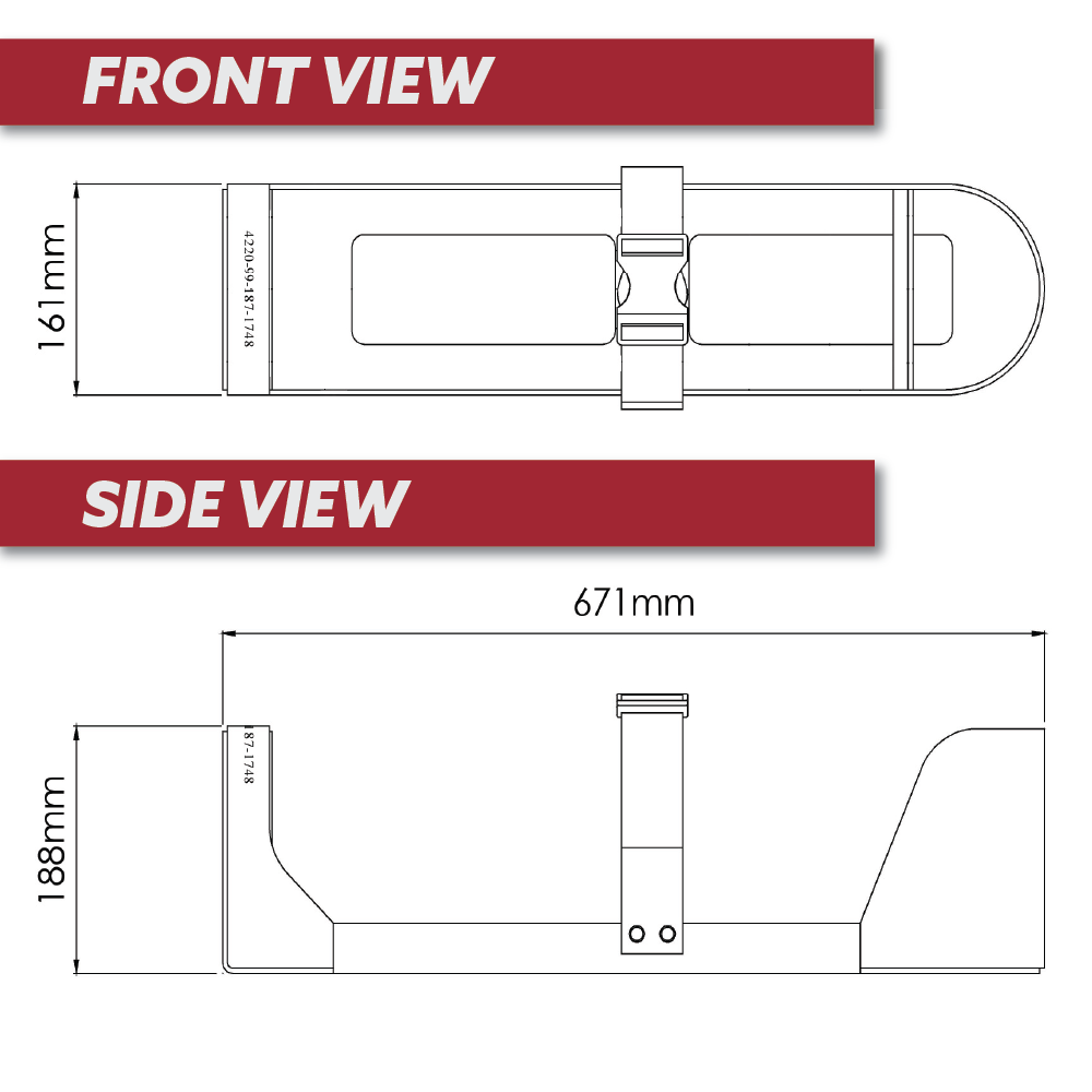 Cylinder bracket| dimensions