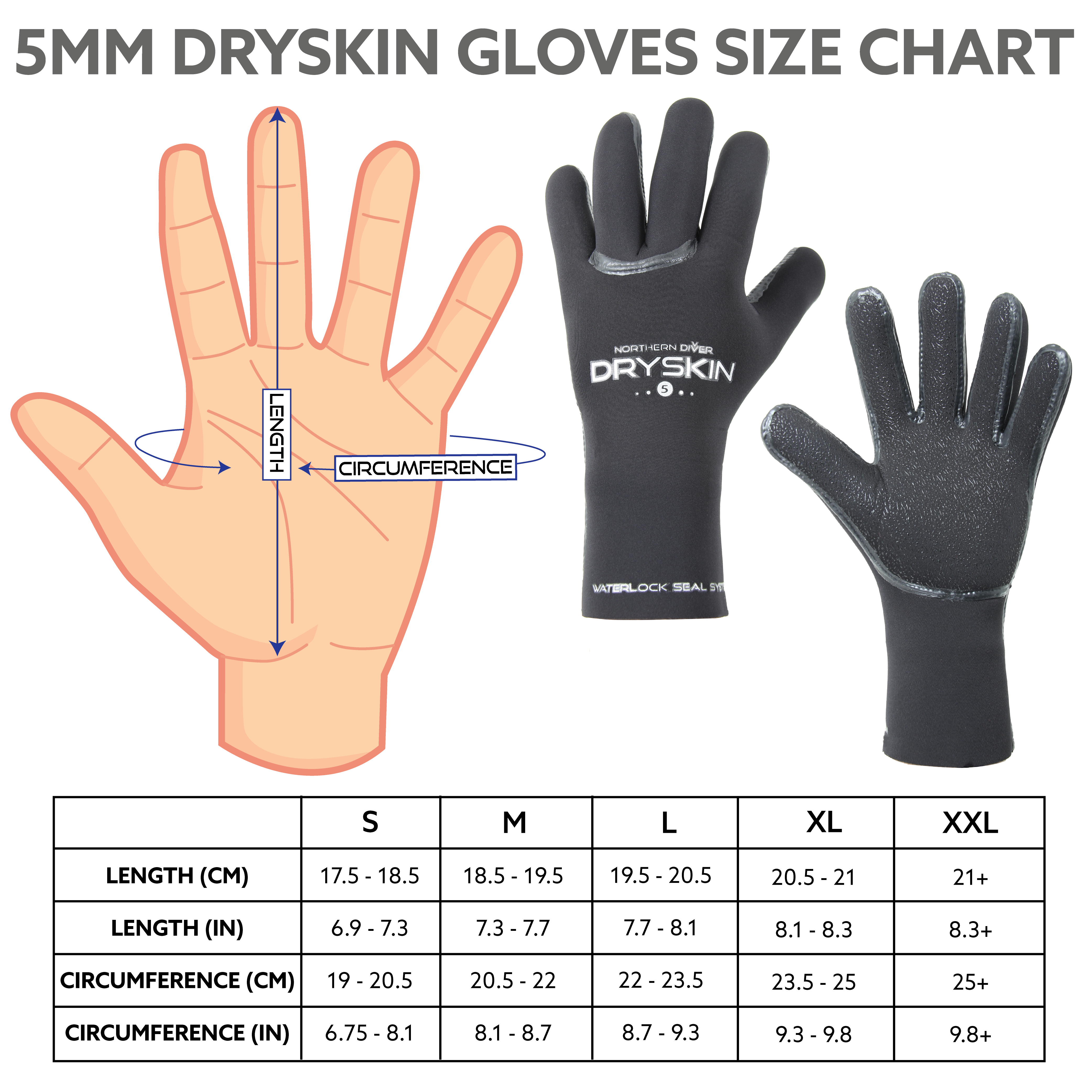 dryskin glove size chart