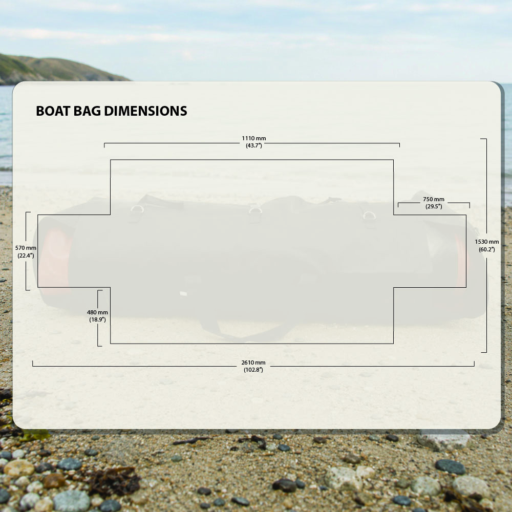 Boat bag dimensions diagram