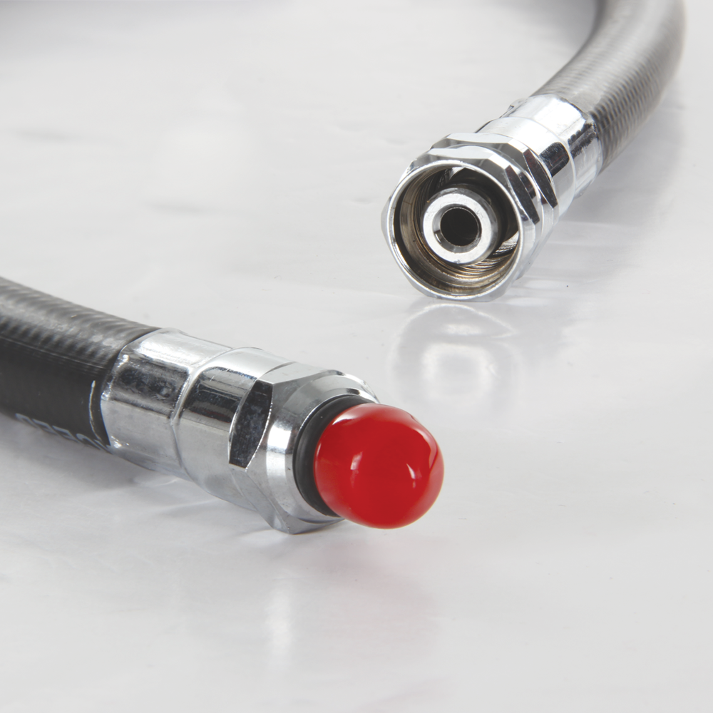 Bail out hose with swivel