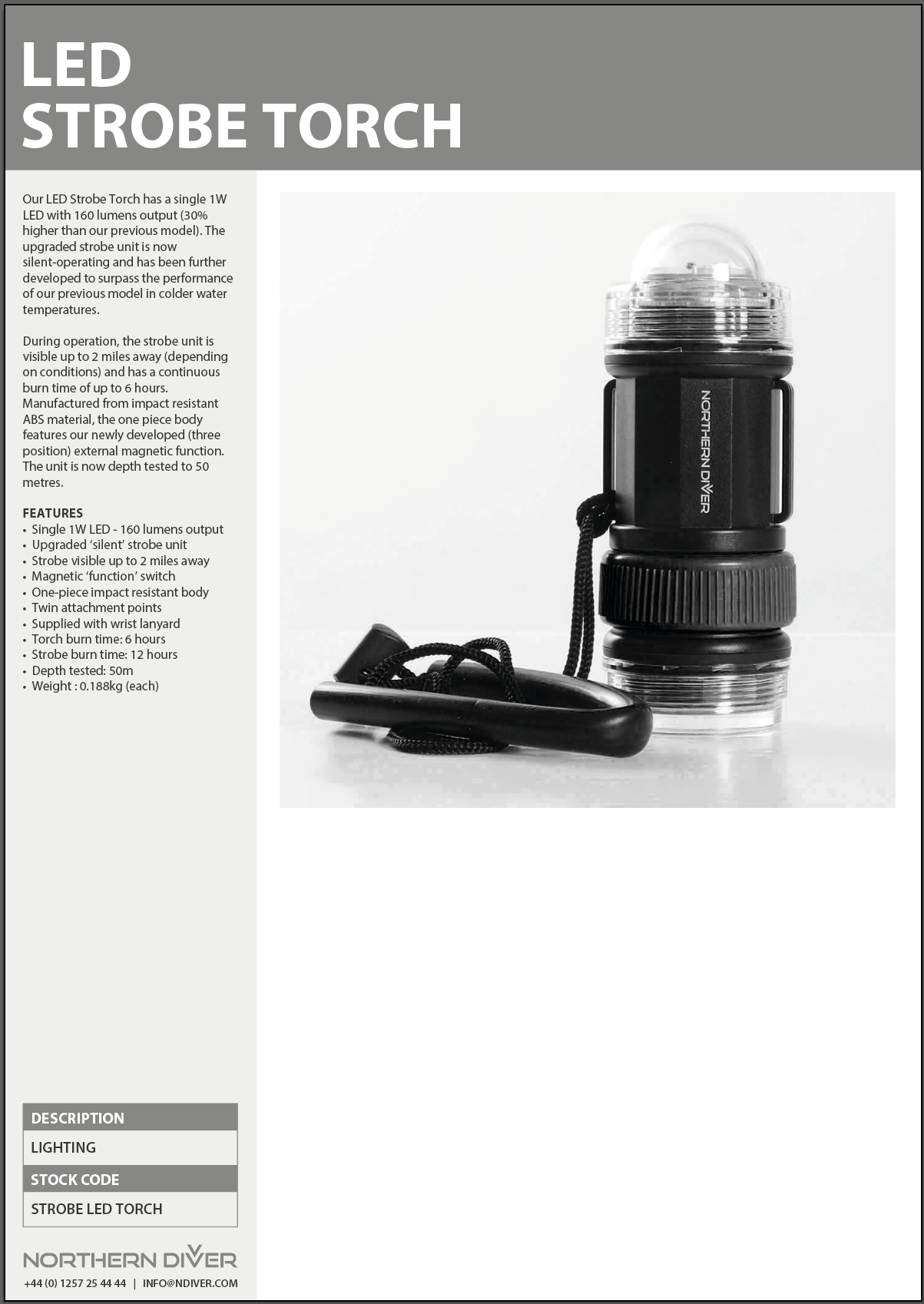 Strobe Led Torch Datasheet